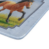 Planche À Découper Cheval Buckskin courant bleu clair (Coin)