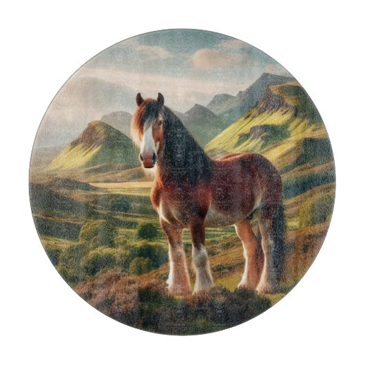Planche À Découper cheval Clydesdale des Highlands d'Écosse (Devant)