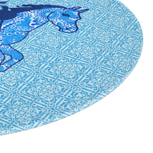 Planche À Découper Cheval de carrousel - Cobalt et Sky Blue (Coin)