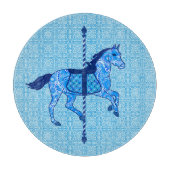 Planche À Découper Cheval de carrousel - Cobalt et Sky Blue (Devant)