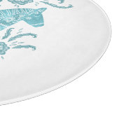 Planche À Découper Cheval de Dala suédois Turquoise vert et blanc (Coin)