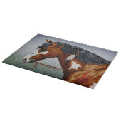 Planche À Découper Cheval de guerre Pinto de la baie amérindienne (Coin)