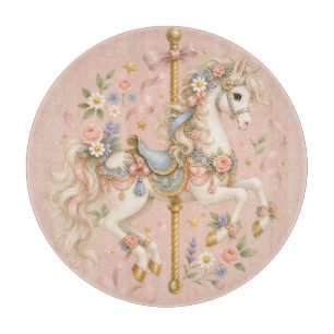 Planche À Découper Cheval de manège mignon art vintage