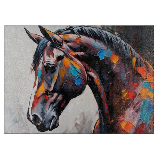 Planche À Découper Cheval de Pékin blanc (Devant)