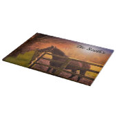 Planche À Découper Cheval en Paddock Personnalisé (Coin)