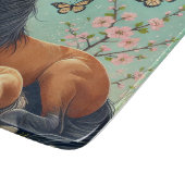 Planche À Découper Cheval et poulain se reposent dans un cadre de pri (Coin)