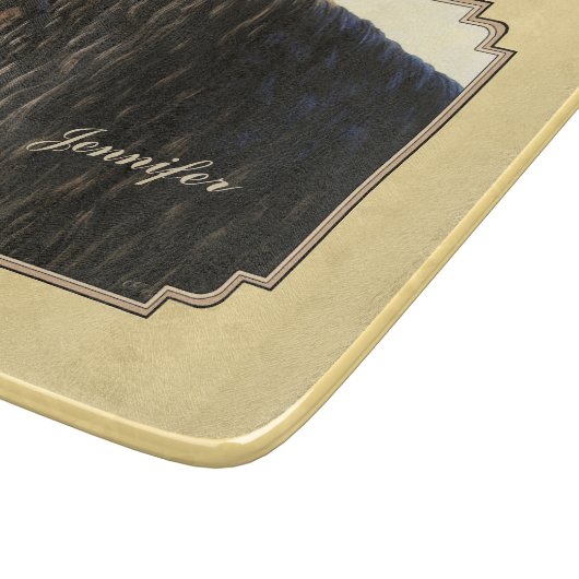 Planche À Découper Cheval friésien Jaune (Coin)