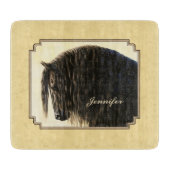 Planche À Découper Cheval friésien Jaune (Devant)