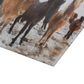 Planche À Découper Cheval islandais en hiver en Islande (Coin)