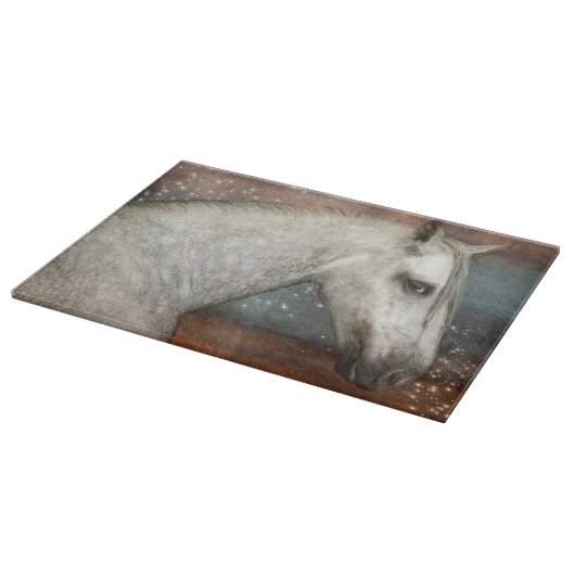 Planche À Découper Cheval jetant un coup d'oeil blanc (Coin)