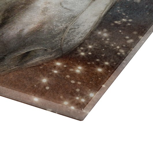 Planche À Découper Cheval jetant un coup d'oeil blanc (Coin)