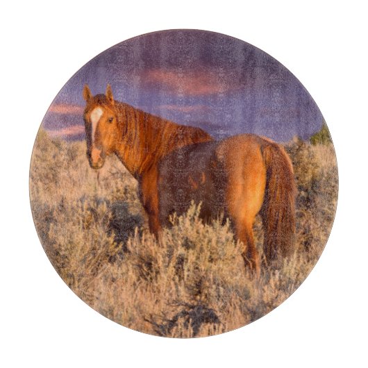 Planche À Découper Cheval sauvage du comté de Harney reste vigilant (Devant)