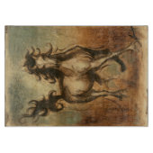 Planche À Découper Cheval sauvage et couleurs chaudes (Devant)