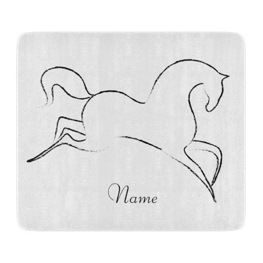Planche À Découper Cheval sauvage Thunder_Cove (Devant)