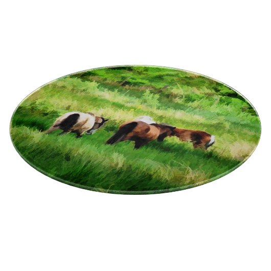 PLANCHE À DÉCOUPER CHEVAUX (Coin)