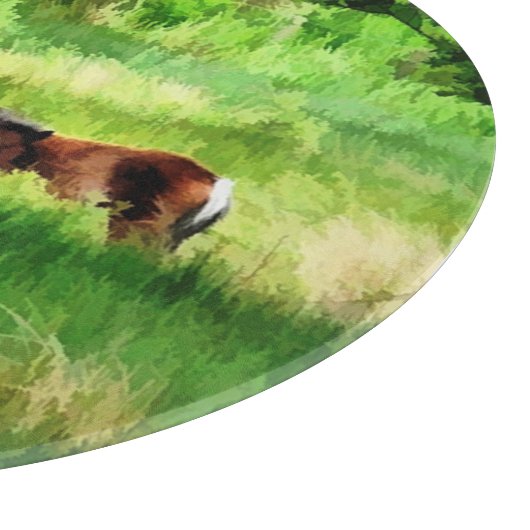 PLANCHE À DÉCOUPER CHEVAUX (Coin)