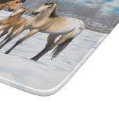 Planche À Découper Chevaux Appaloosa En Peau De Bouche En Neige (Coin)