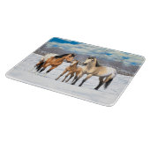 Planche À Découper Chevaux Appaloosa En Peau De Bouche En Neige (Coin)