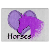 Planche À Découper Chevaux de coeur III (violet) (Devant)