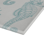 Planche À Découper Chevaux de mer tropicaux, Motif hippocampe - gris (Coin)