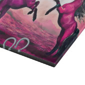Planche À Découper Chevaux d'Imaginaire magenta en point de dessin (Coin)