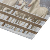 Planche À Découper Chevaux Du Quartier Blanc En Neige (Coin)