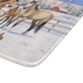 Planche À Découper Chevaux En Peau De Bouche En Neige (Coin)