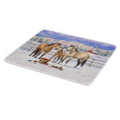 Planche À Découper Chevaux En Peau De Bouche En Neige (Coin)