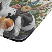 Planche À Découper Chevaux reposant parmi les fleurs et la verdure vi (Coin)