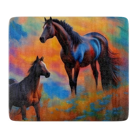 Planche À Découper Chevaux sauvages (Devant)