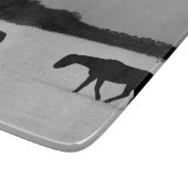 Planche À Découper Chevaux Sur La Neige Cbcna (Coin)