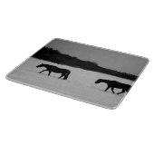 Planche À Découper Chevaux Sur La Neige Cbcna (Coin)