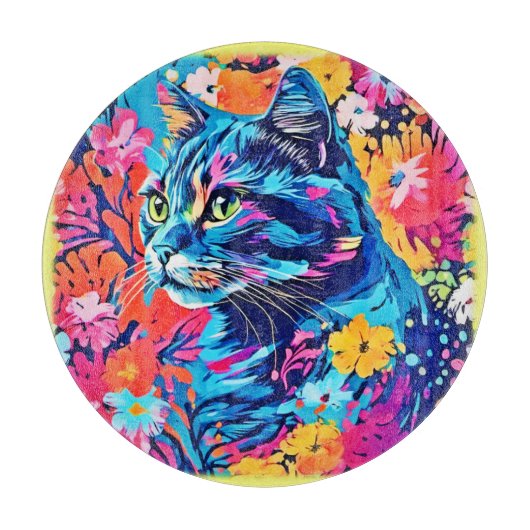 Planche À Découper Cheveux : Peinture de chat optimale (Devant)