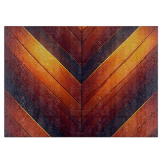 Planche À Découper Chevron en bois brillant