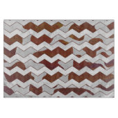 Planche À Découper Chevron Vache Brown et blanc (Devant)