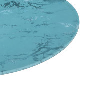 Planche À Découper Chic Aqua Blue Marble Mariage (Coin)