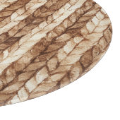 Planche À Découper Chic Crème Brown Faux Tissus (Coin)
