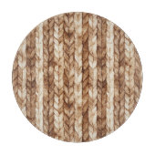Planche À Découper Chic Crème Brown Faux Tissus (Devant)