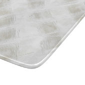 Planche À Découper Chic Crème Rayures Blanches Mariage (Coin)