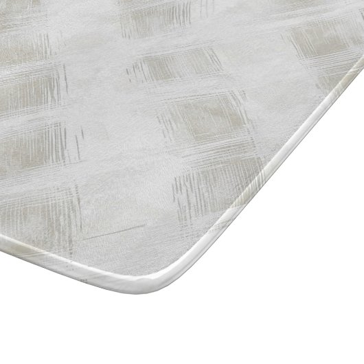 Planche À Découper Chic Crème Rayures Blanches Mariage (Coin)