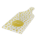 Planche À Découper Chic faux or brillant imprimé guépard monogramme (Coin)