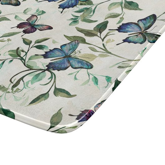 Planche À Découper Chic Papillons Bleus Romantiques Baby Shower (Coin)