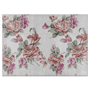 Planche À Découper Chic Rétro Fleurs Féminines Éculées