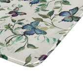 Planche À Découper Chic Romantique Fête de Mariage Papillons Bleus (Coin)