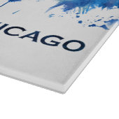 Planche À Découper Chicago Illinois Skyline Blue (Coin)