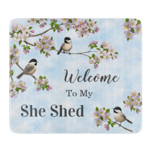 Planche À Découper Chickadees & Fleurs de pomme Elle Shop Personnalis