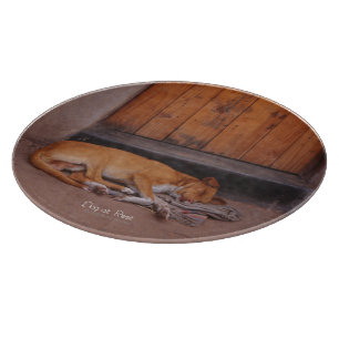 Planche À Découper Chien au repos