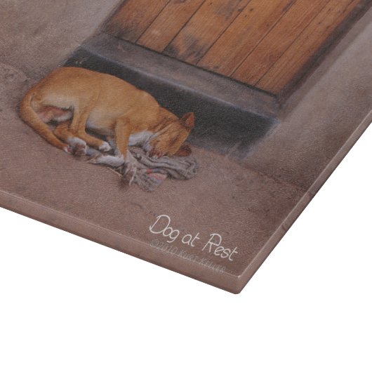 Planche À Découper Chien au repos (Coin)