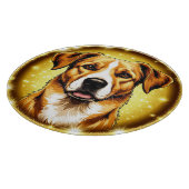 Planche À Découper Chien avec fond doré (Coin)