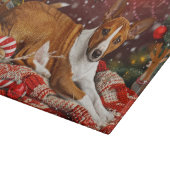 Planche À Découper Chien Basenji Noël Festif (Coin)